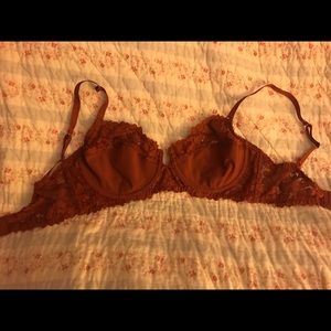 Free People burgundy / deep red lace bra - size 34DD
